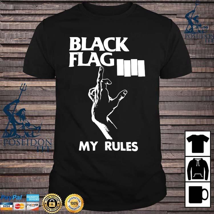 Buy > black flag my rules shirt > in stock