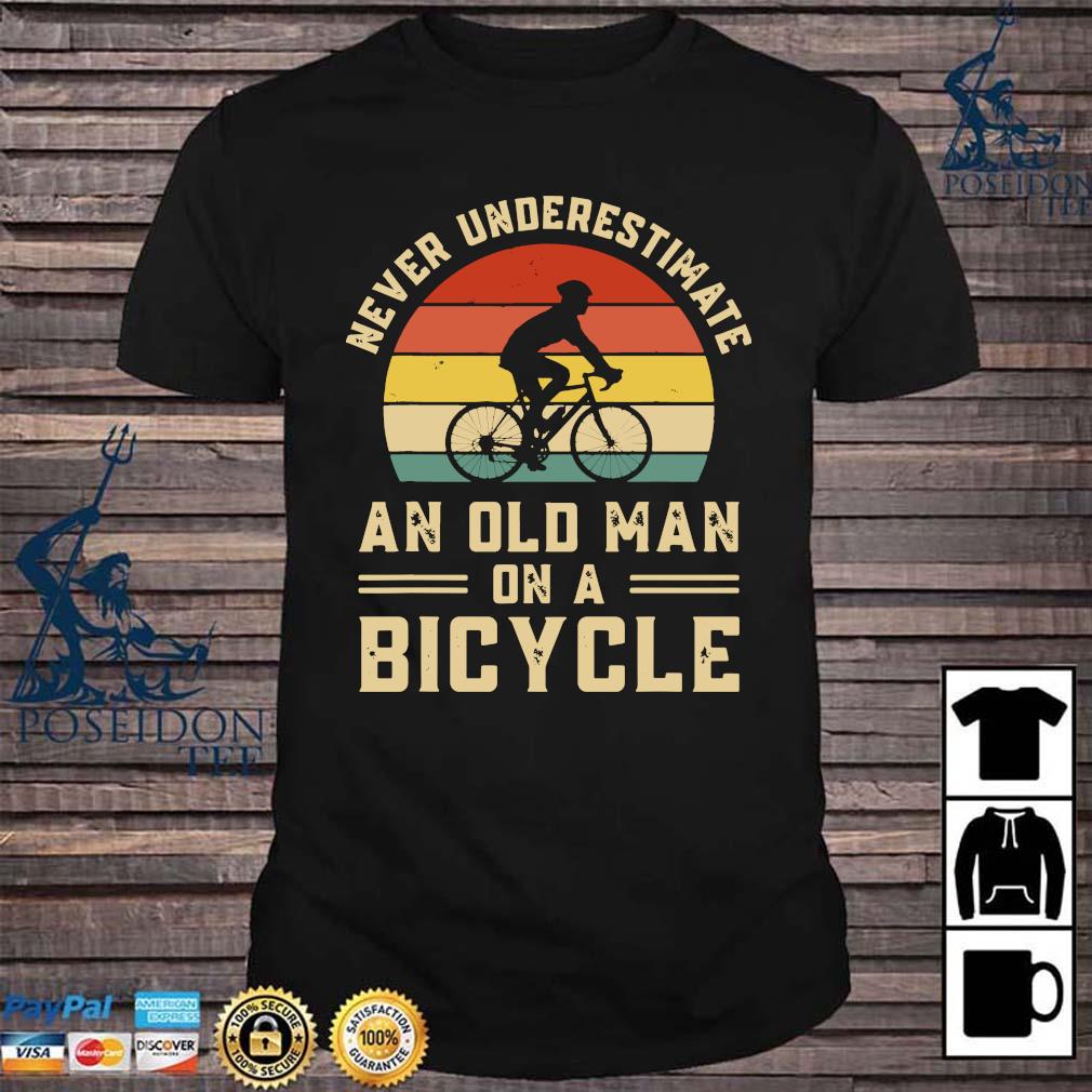 old man with a bicycle shirt