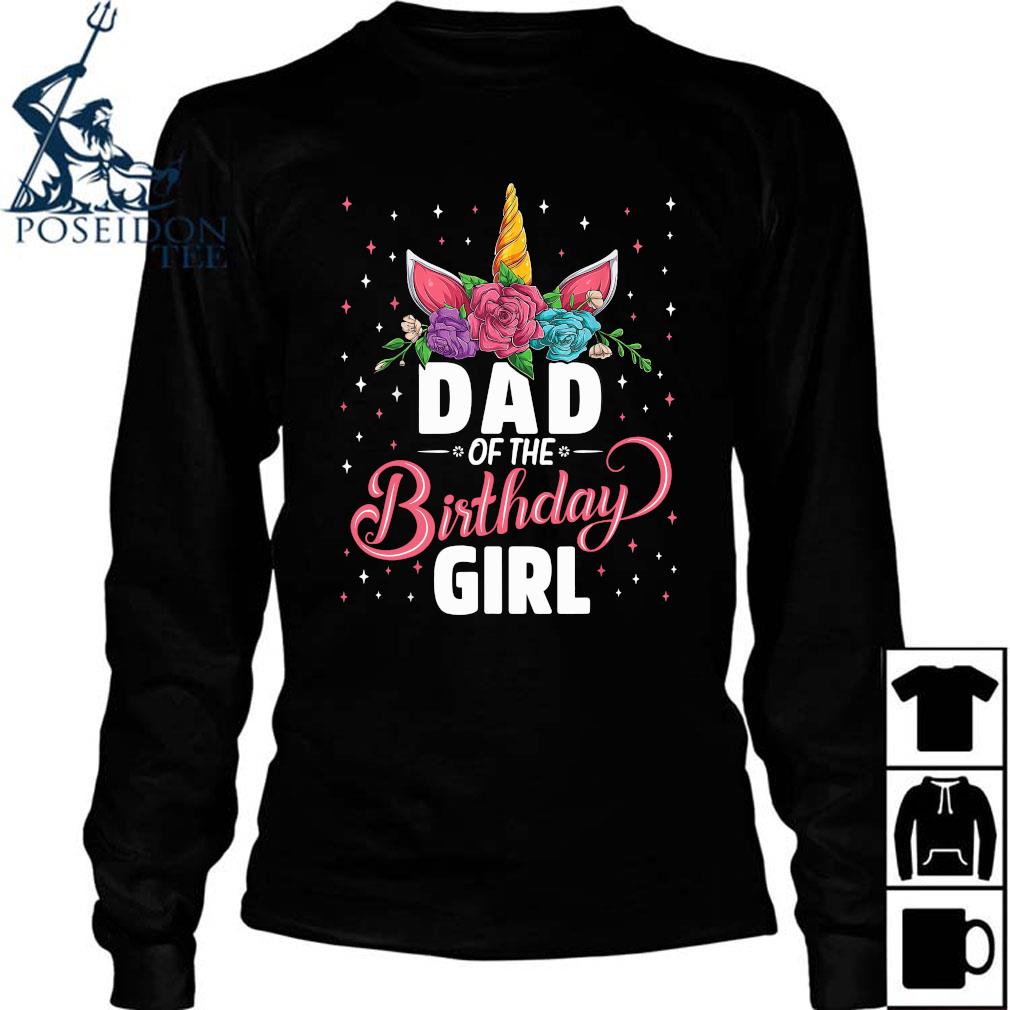 unicorn birthday dad shirt