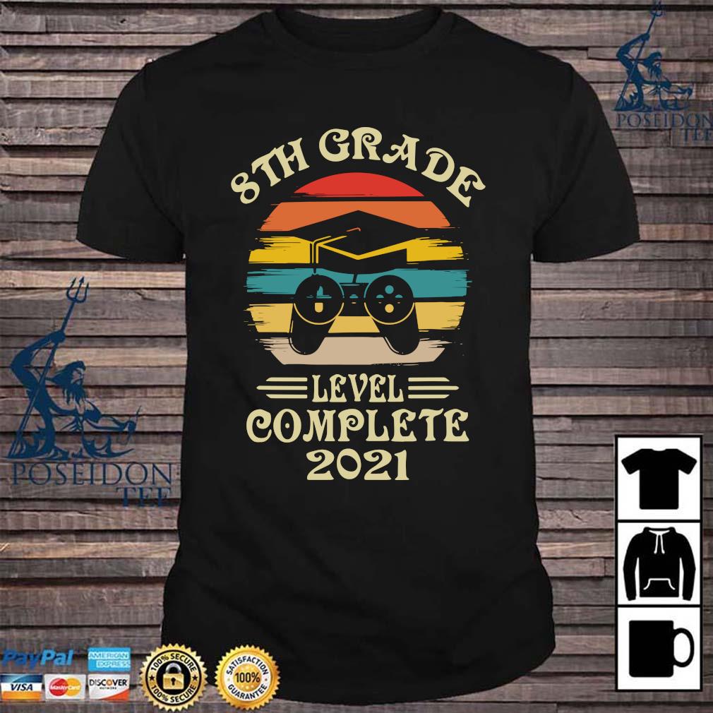 Gamer 8th Grade Level Complete 21 Vintage Shirt Ladies Tee Hoodie And Tank Top