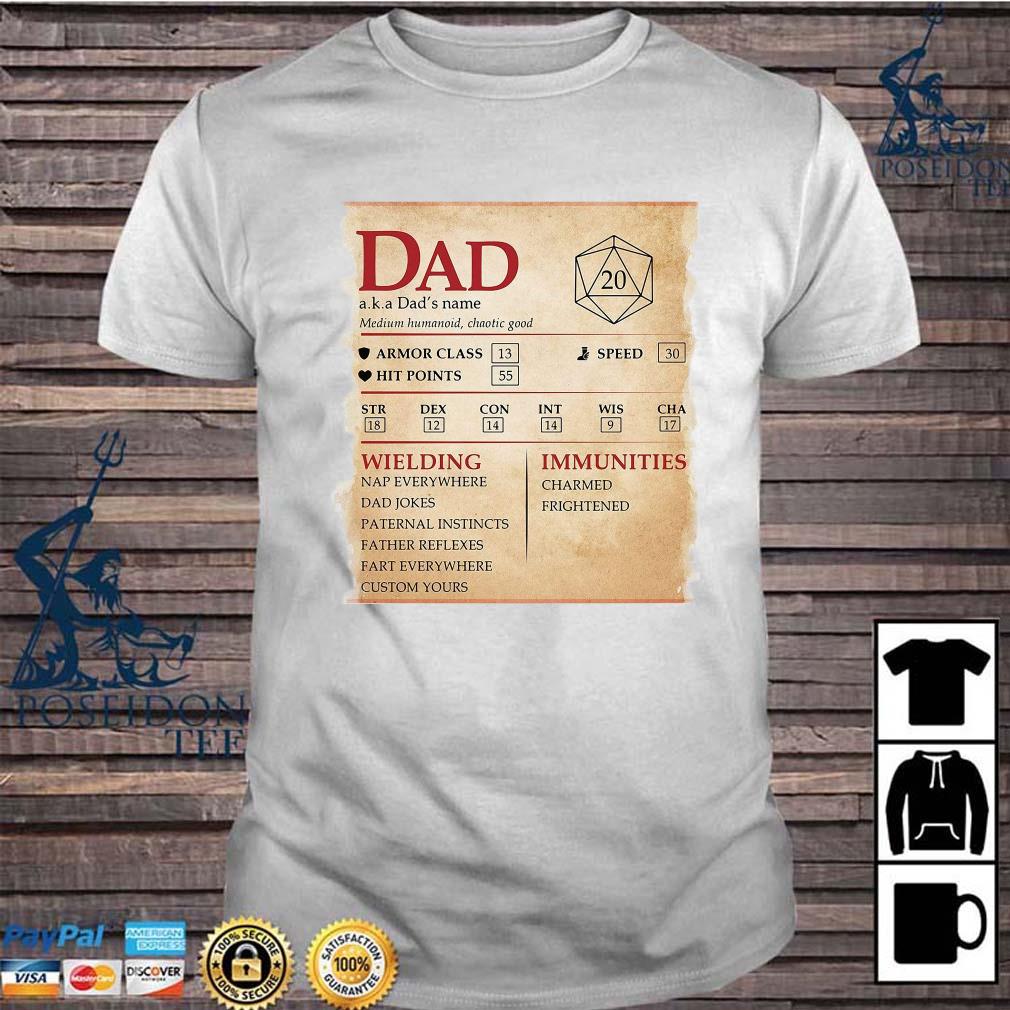 dad dnd stats shirt