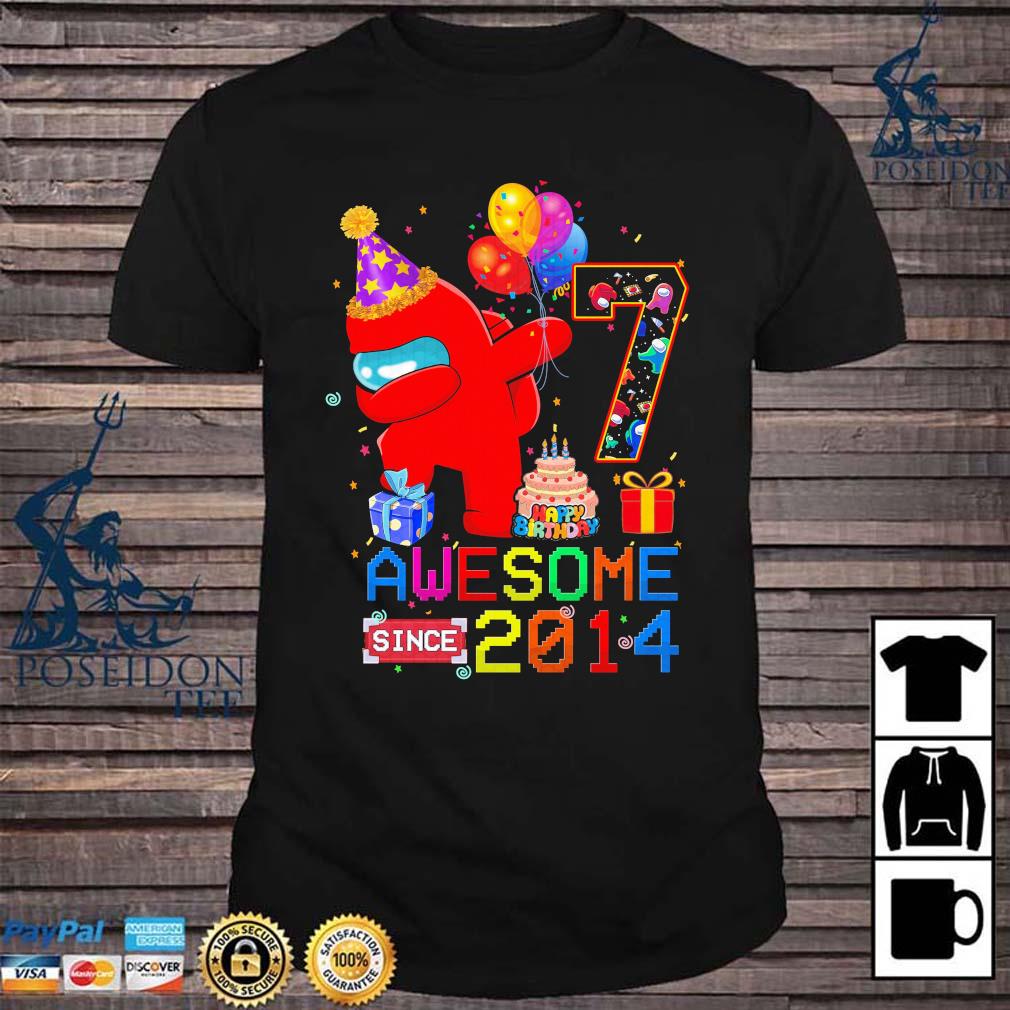 among us 7th birthday shirt