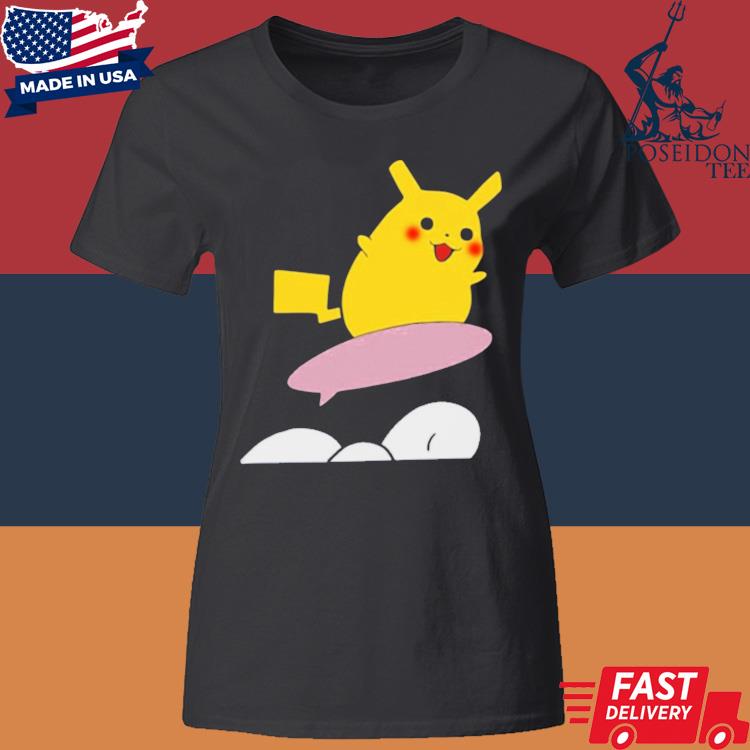 Official Surfing Pikachu Shirt Classic Womens