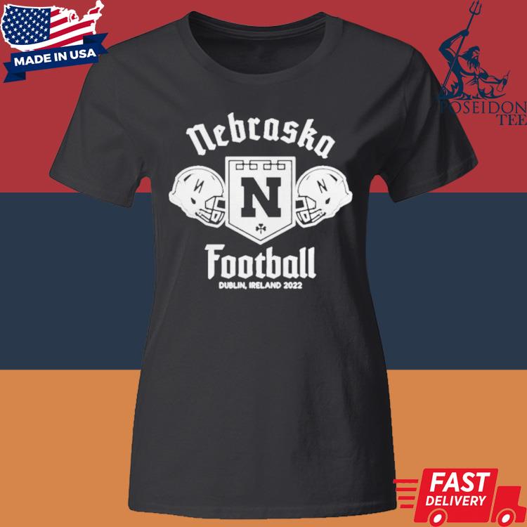 Official Dublin Ireland 2022 Nebraska Huskers Football Shirt Classic Womens