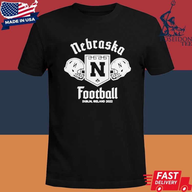 Official Dublin Ireland 2022 Nebraska Huskers Football Shirt