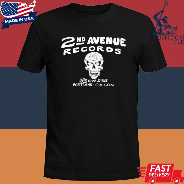 Official 2nd Avenue records portland Oregon shirt