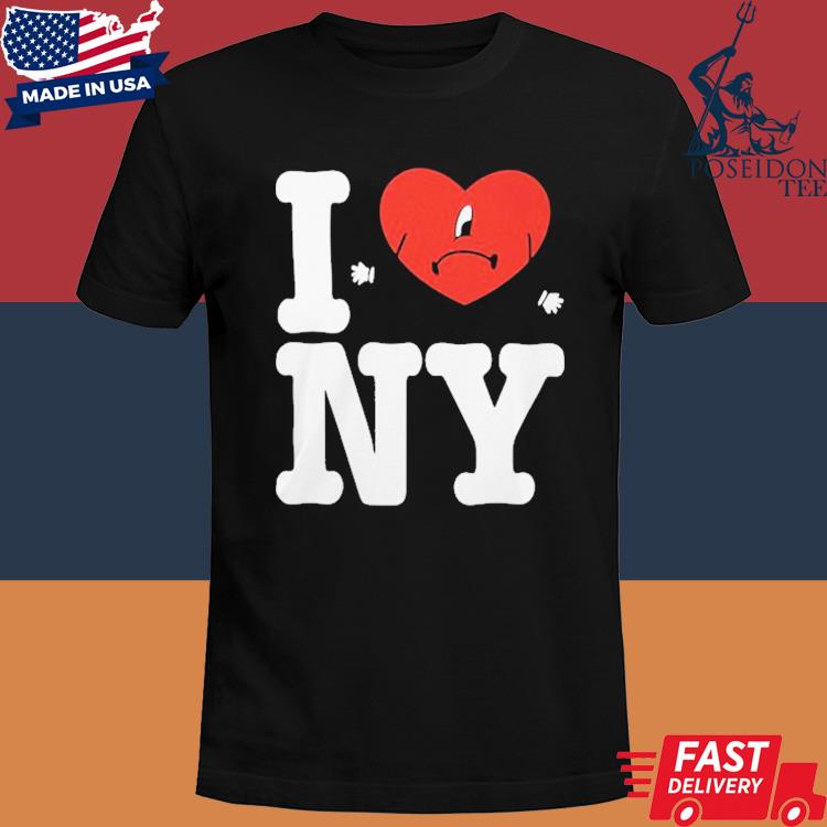 Official Bad bunny worlds hottest tour I love ny T-shirt