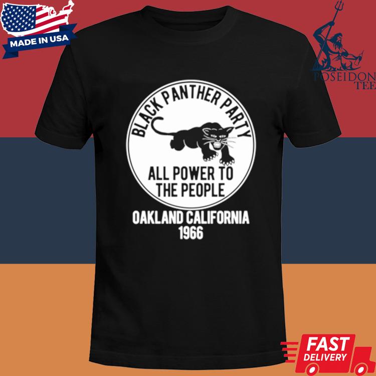 Official Black Panther Party All Power To The People Oakland California 1966 Shirt