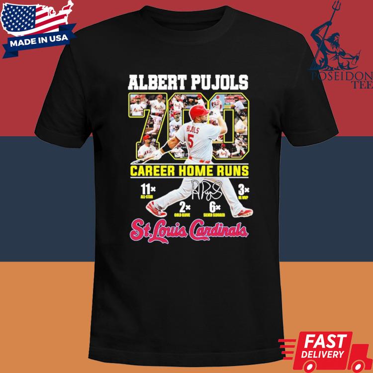 Official Albert Pujols 700 career home runs St Louis Cardinals shirt