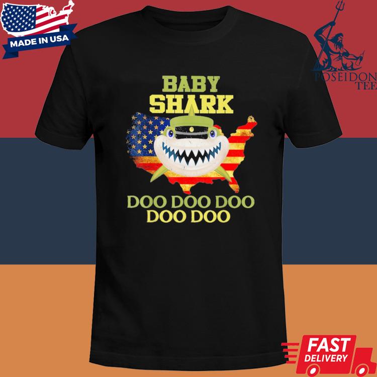 Official Army baby shark doo doo doo veterans day shirt