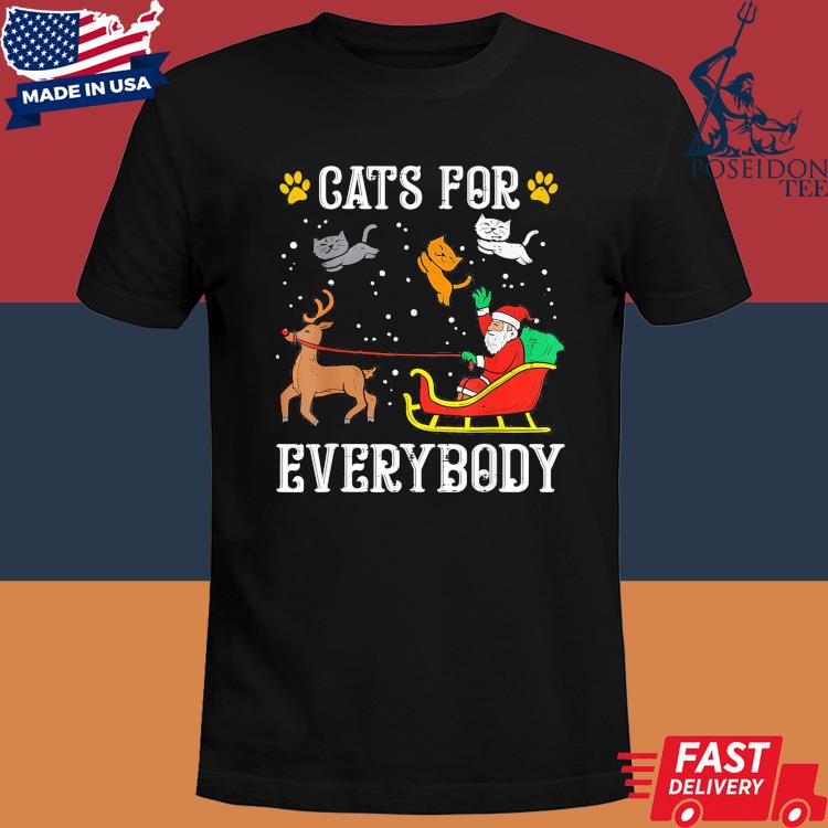 Official Cats for everybody santa Christmas pjs xmas shirt