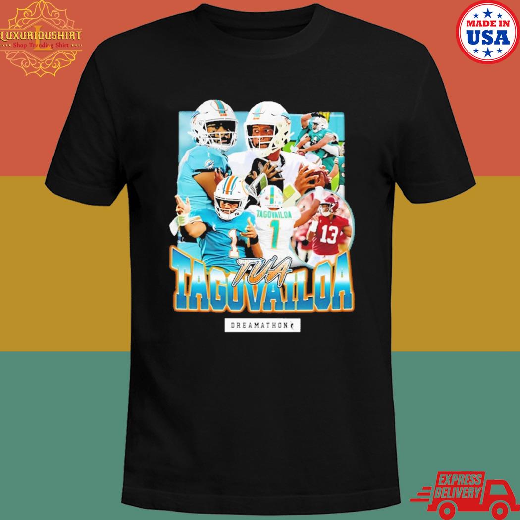 Official Miami Dolphins Tua Tagovailoa dreamathon T-shirt – Herapremiumtee