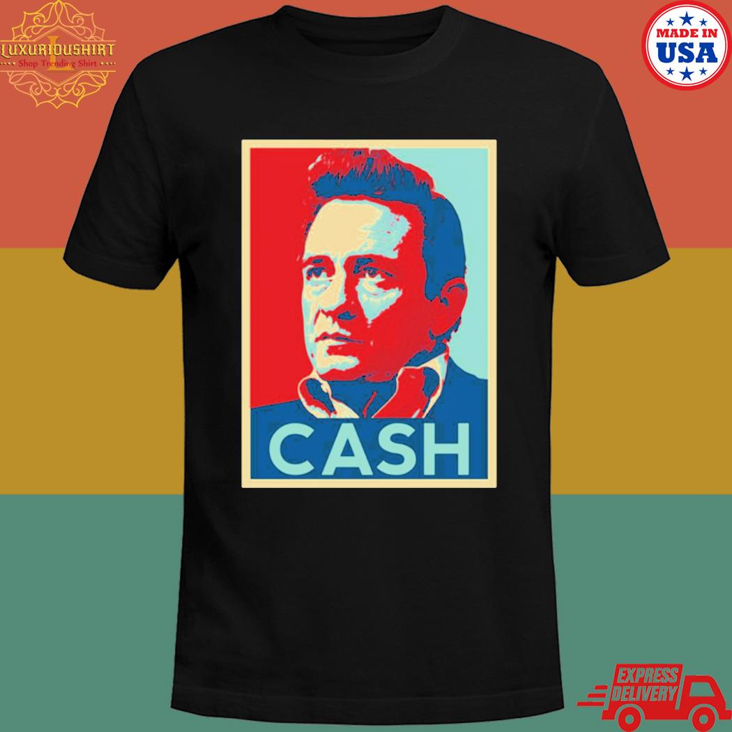 Official Potrait retro johnny cash hope artwork T-shirt