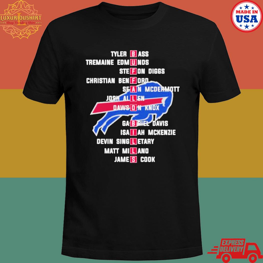 Official Roster Buffalo Bills 2022 AFC east Division champions T-shirt