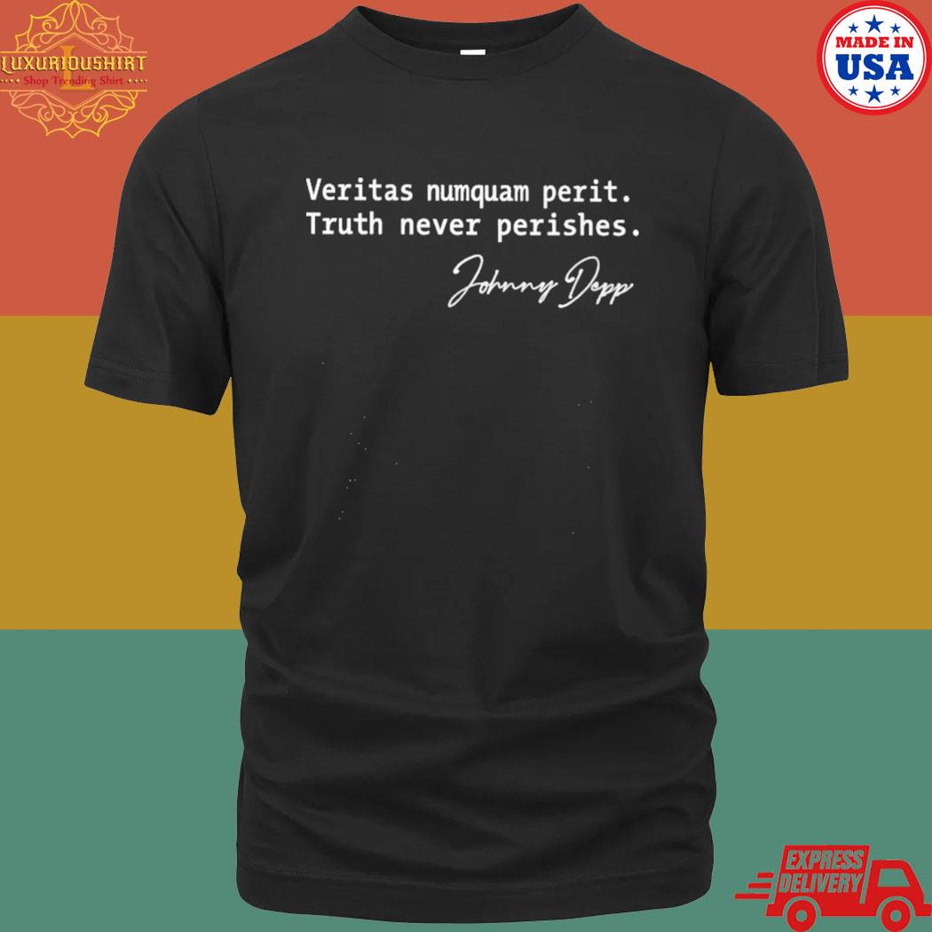Official Veritas numquam perit truth never perishes Johnny Depp T-shirt