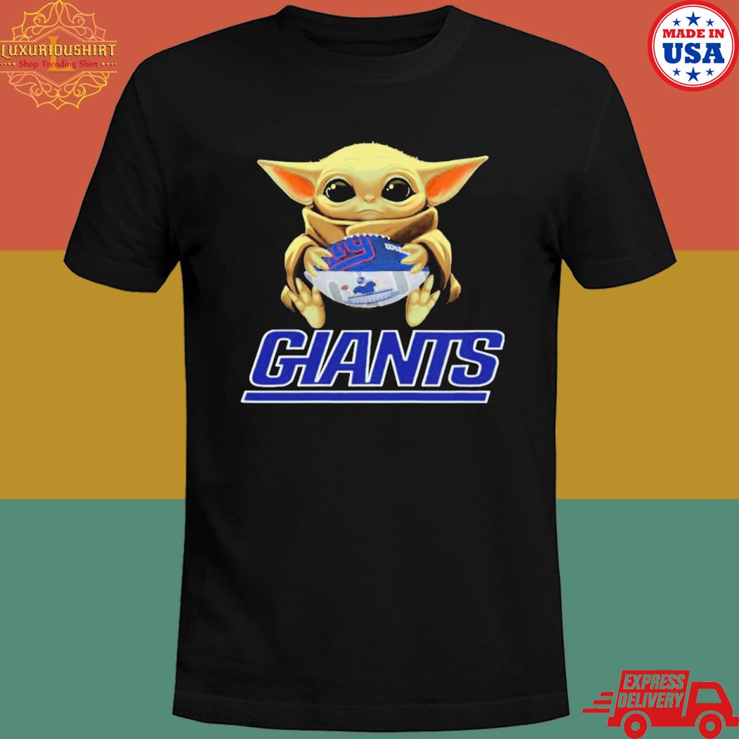 Official NFL Football new york giants baby Yoda Star wars 2023 T-shirt