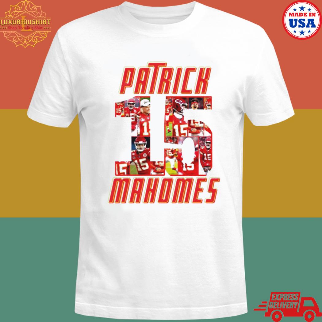 Official 2023 patrick mahomes 15 of Kansas city Chiefs NFL Football T-shirt