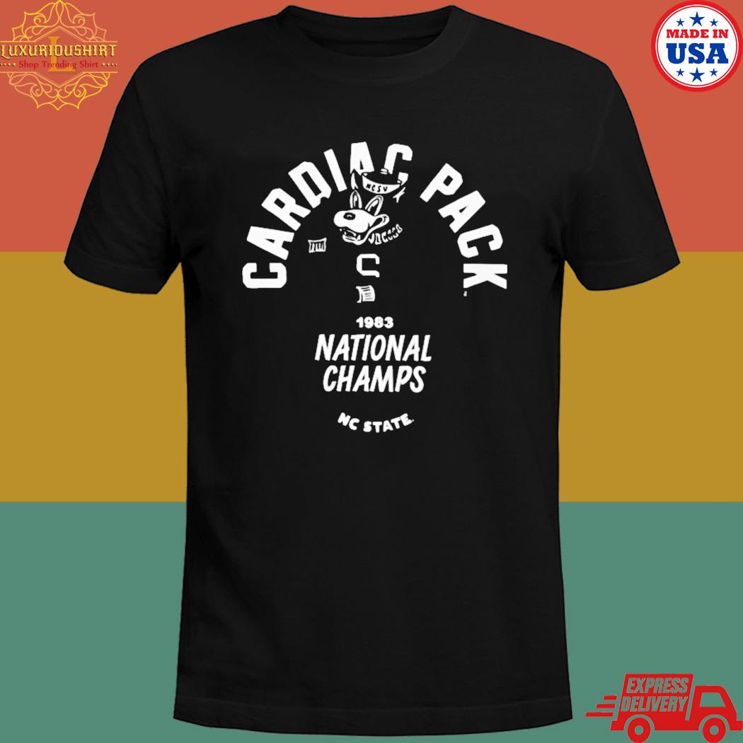 Official Cardiac pack 1983 national champs nc state T-shirt