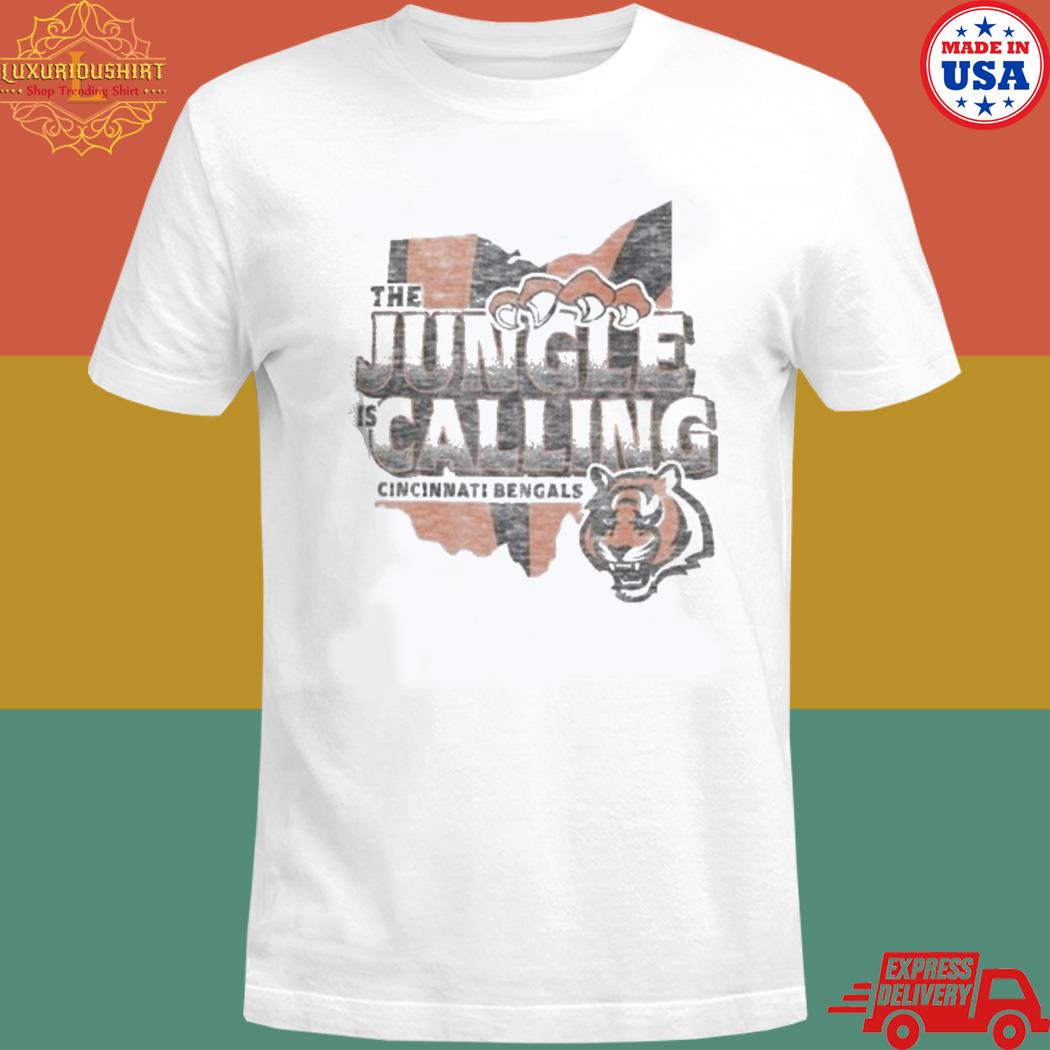 Official CincinnatI bengals 2023 NFL playoffs the jungle is calling regional franklin T-shirt