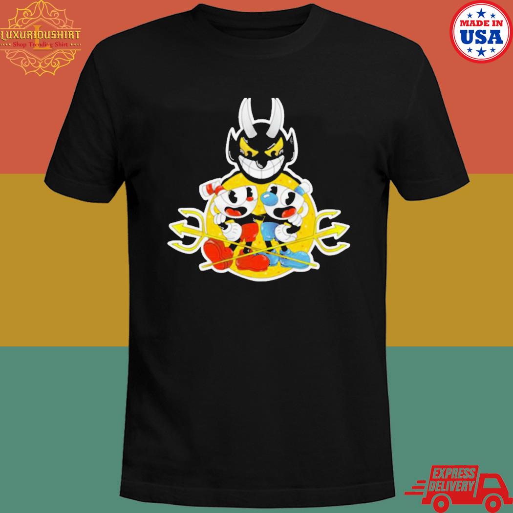 Official Cuphead and man with the devil the cuphead show T-shirt