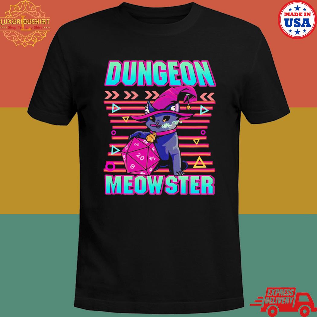 Official Dungeon meowster cute and funny gaming T-shirt