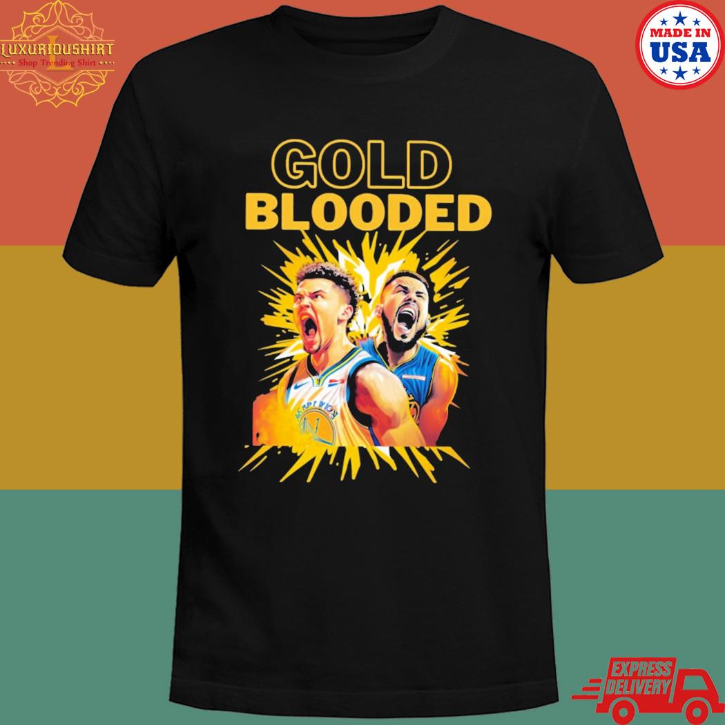 Official Gold blooded golden state warriors players T-shirt