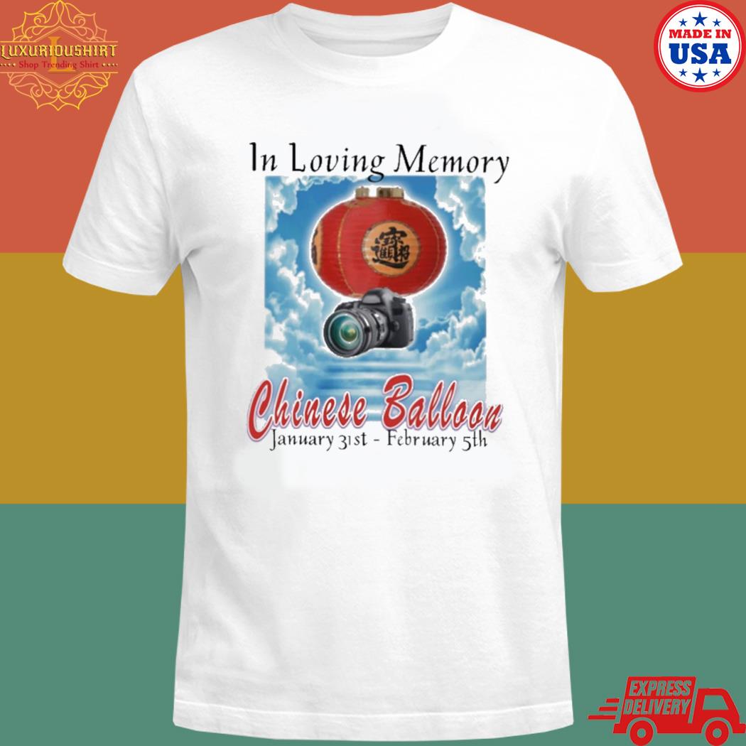 Official In loving memory chinese balloon T-shirt