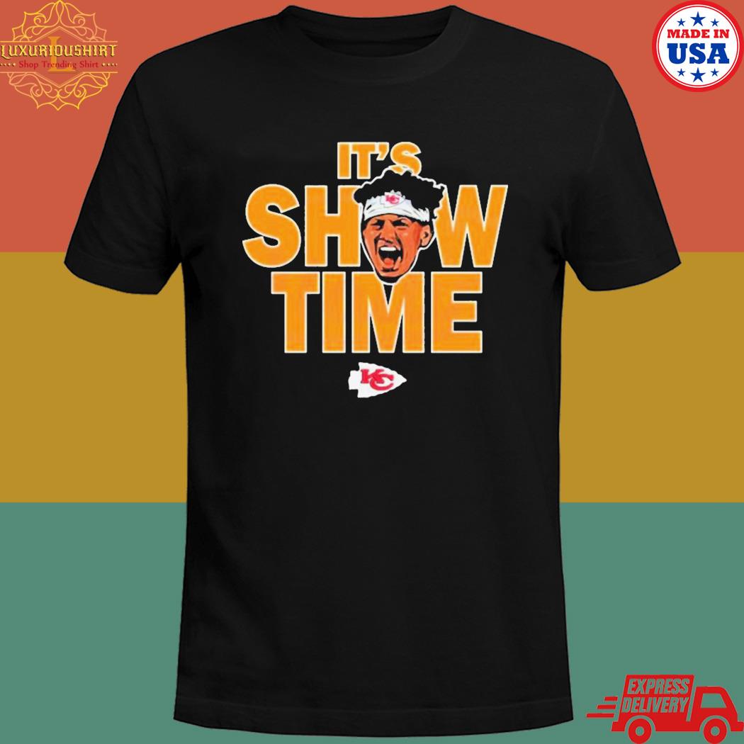 Official Kansas city Chiefs patrick mahomes red it's showtime T-shirt