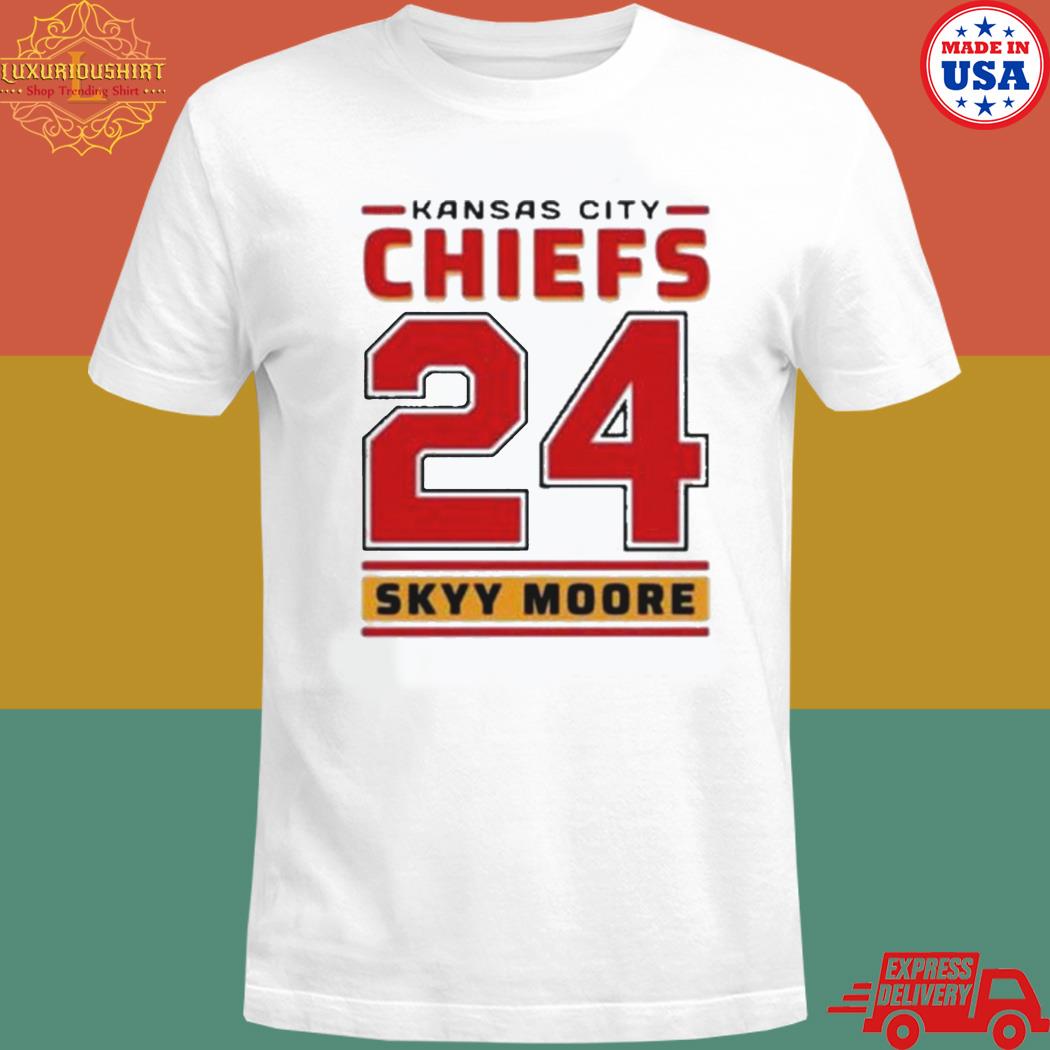 Official Kansas city Chiefs skyy moore 24 T-shirt