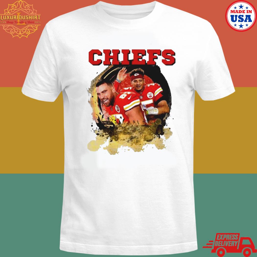 Official Kelce travis 87 and patrick mahomes 15 of Kansas city Chiefs Football 2023 T-shirt