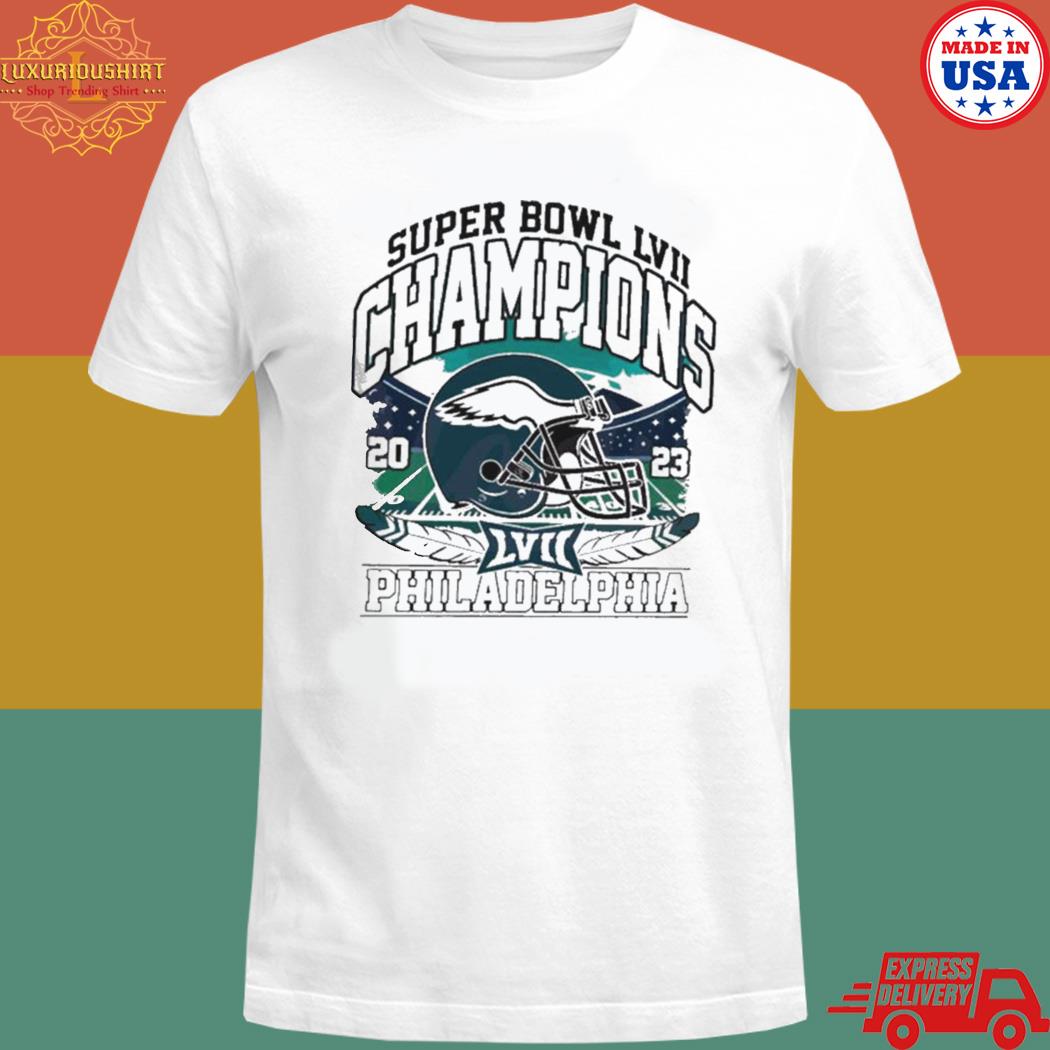 Official Philadelphia eagles champions super bowl 2023 helmet T-shirt