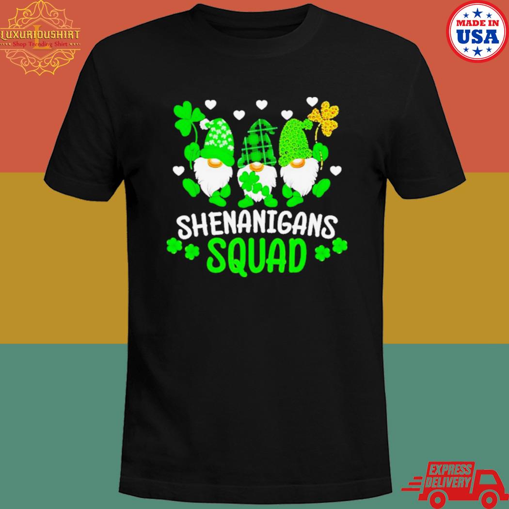 Official Shenanigans squad irish st patricks day shamrock T-shirt