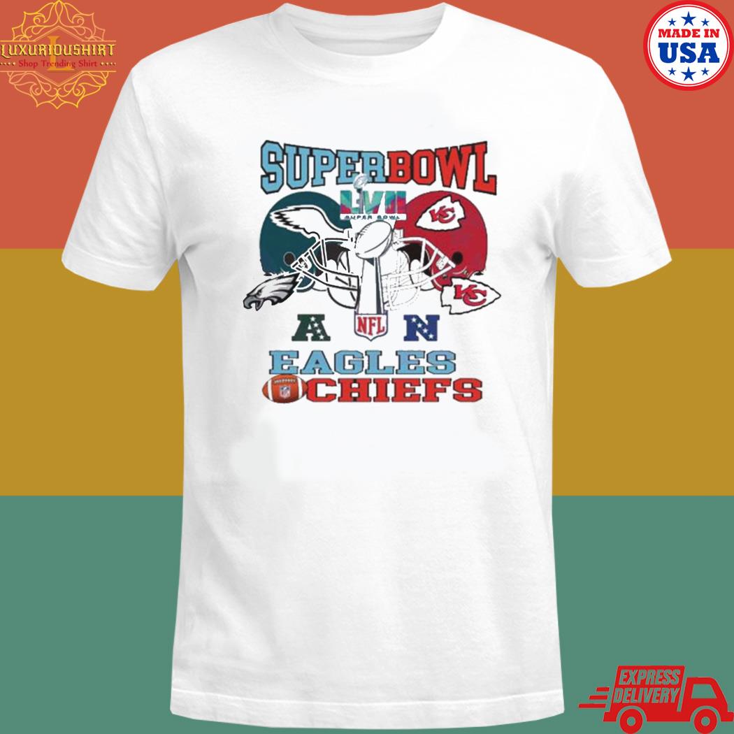 Official Super bowl 2023 lviI eagles vs Chiefs state farm stadium T-shirt