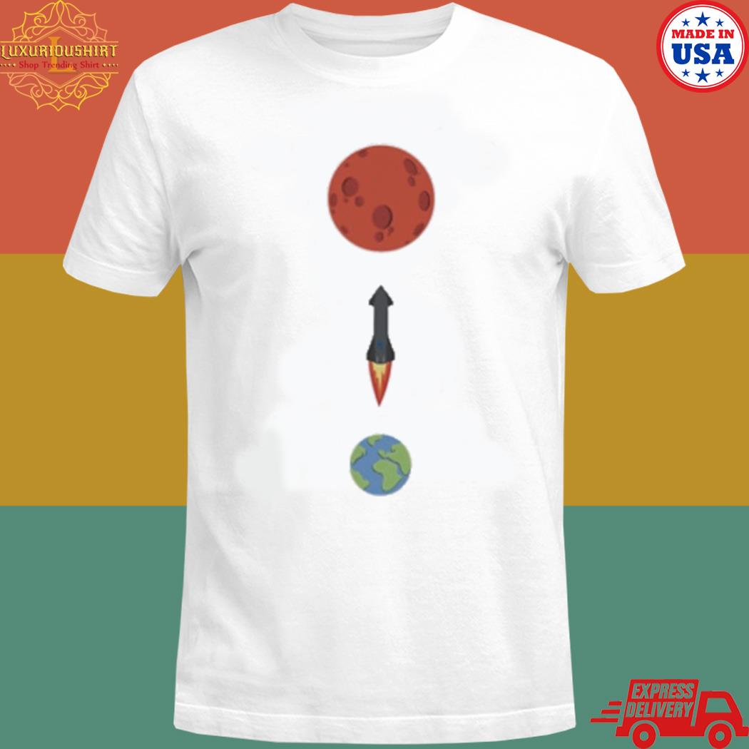 Official Teslaconomics merch starship to mars T-shirt