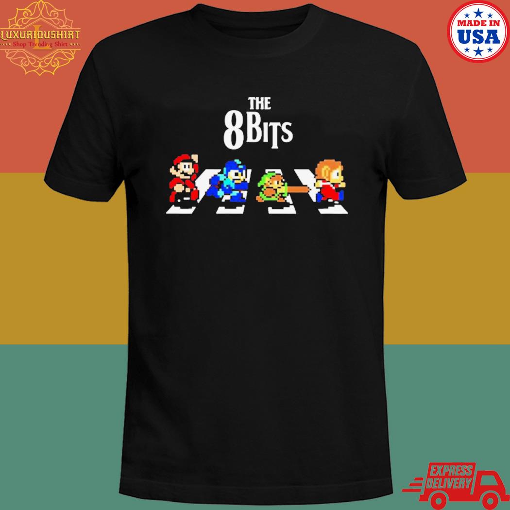 Official The 8 bits Mario abbey road T-shirt
