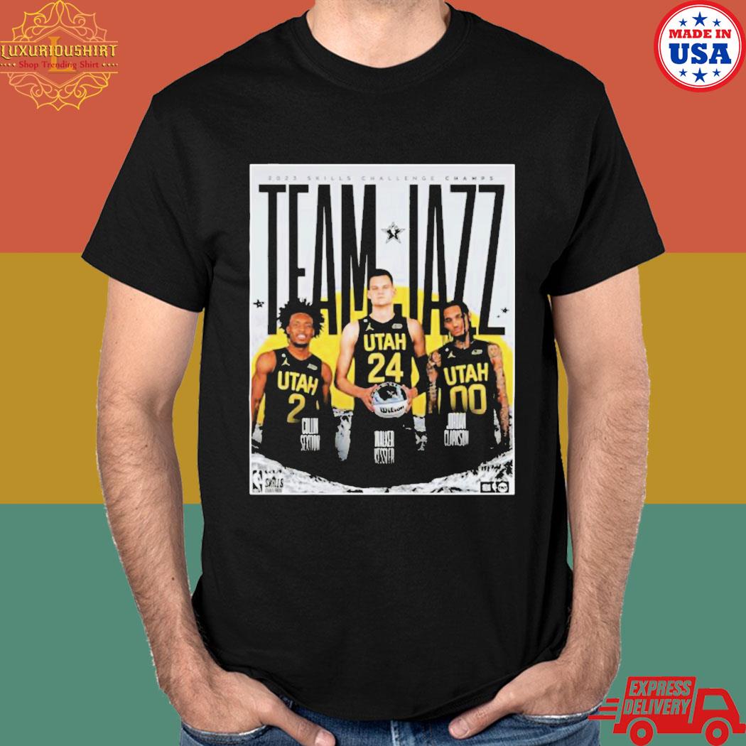Official Utah jazz NBA all star 2023 skills challenge champions T-shirt