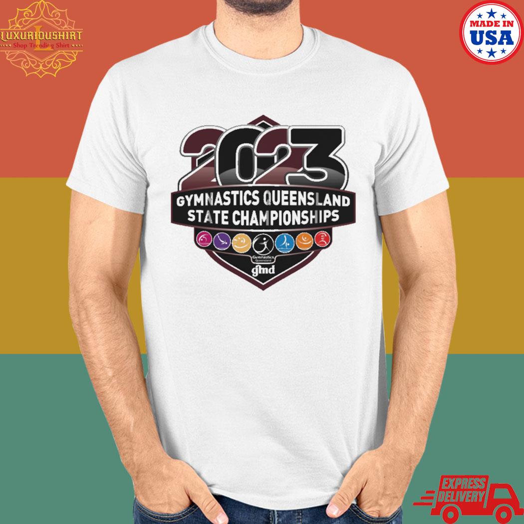Official 2023 gymnastics queensland state championships T-shirt