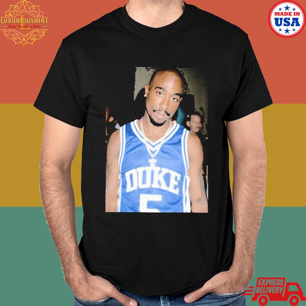 Tupac shakur 2pac portant le maillot duke blue devils T-shirt