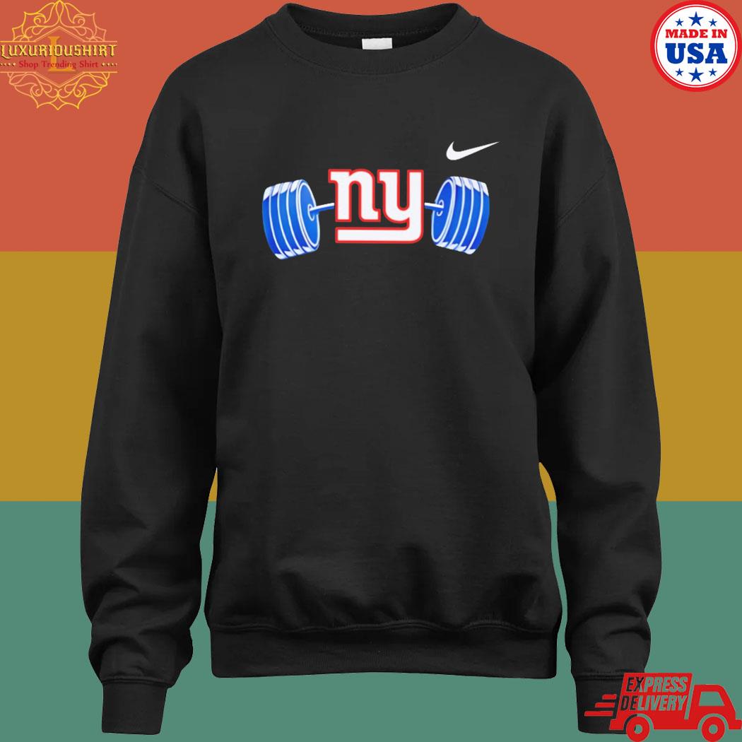 New York Giants Daniel Jones Nike Ny Barbell T-Shirt Goodstee