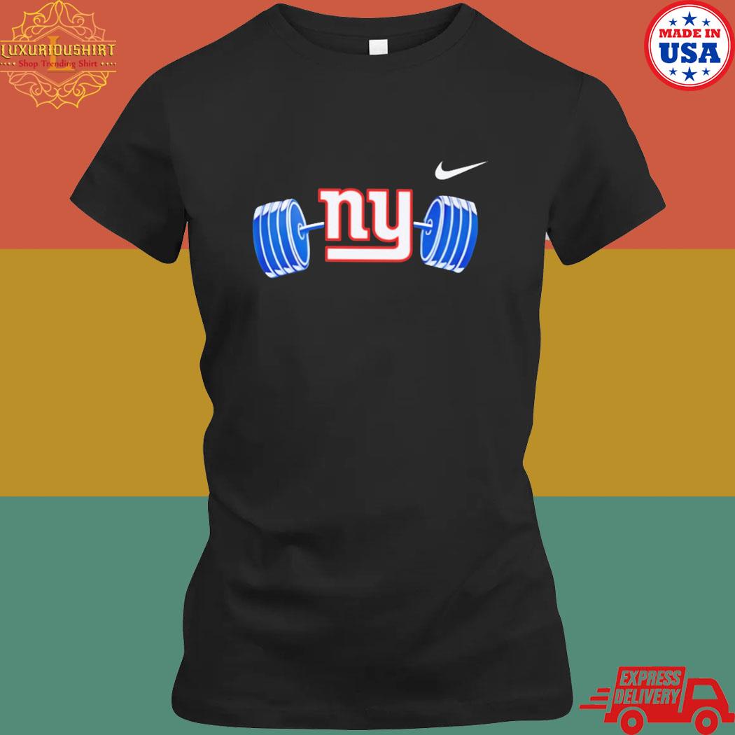 New York Giants Daniel Jones Nike Ny Barbell T-Shirt Goodstee