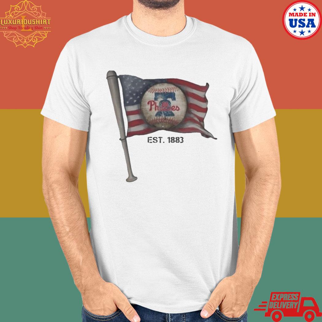 Philadelphia Phillies EST. 1883 USA Flag Vintage Shirt, hoodie, sweater,  long sleeve and tank top