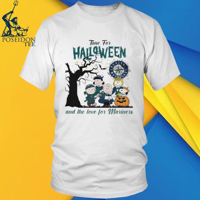 Peanuts Time For Halloween And The Love For Seattle Mariners Shirt -  Peanutstee