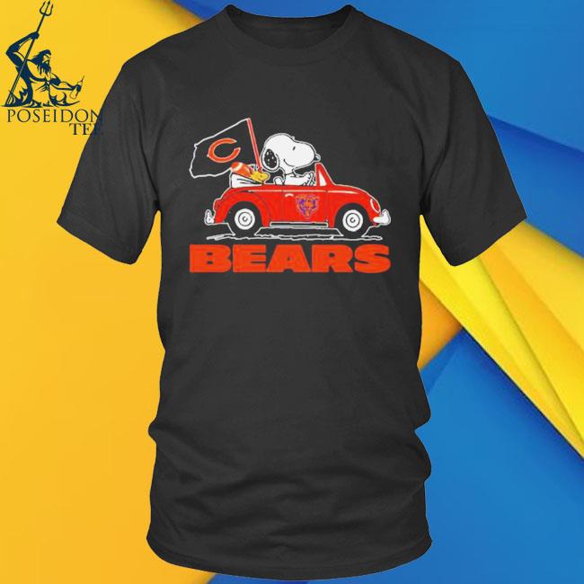 Snoopy And Woodstock Driving Car Chicago Bears 2023 Shirt in 2023