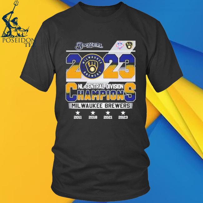 Official nl central divison champions milwaukee brewers 2011 2018 2021 2023  shirt, hoodie, sweatshirt for men and women