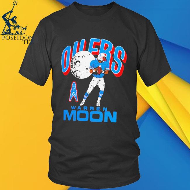 Men's Houston Oilers Warren Moon Homage Charcoal Retired Player Caricature  Tri-Blend T-Shirt