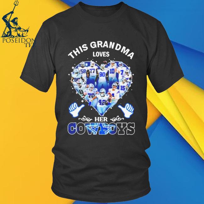 Official This grandma loves Dallas Cowboys heart players T-shirt, hoodie,  tank top, sweater and long sleeve t-shirt