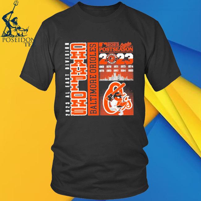 Baltimore Orioles 2023 Al East Division Champions Skyline T-Shirt