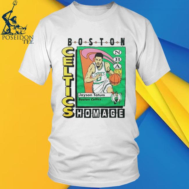 Official Boston celtics trading card jayson tatum homage retro T-shirt,  hoodie, tank top, sweater and long sleeve t-shirt