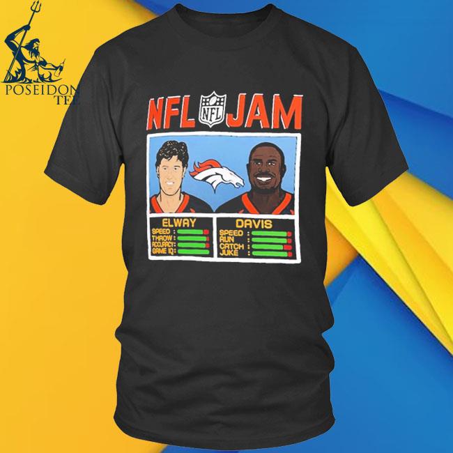 Terrell Davis Name & Number Game Day V-Neck T-Shirt - Navy