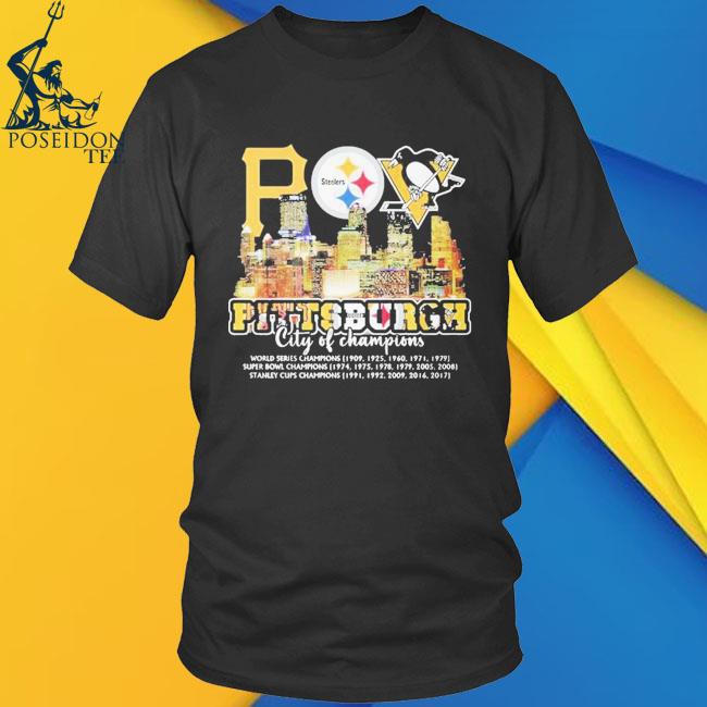 Official pittsburgh City Of Champions Steelers Penguins Pirates T Shirt,tank  top, v-neck for men and women